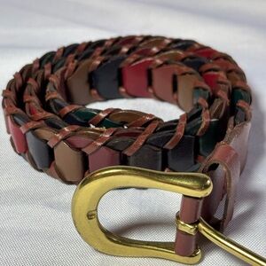 Aimee Lynn Multi-Colored Woven Leather Belt Size SM